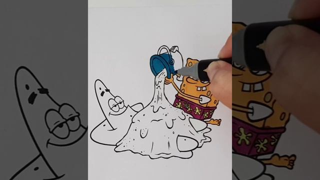 Губка Боб и Патрик раскраска смотреть онлайн