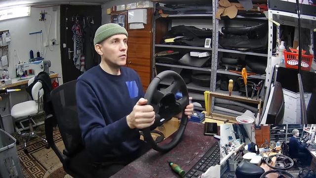 Устраняю прокрут на руле. Стрим из мастерской по перетяжке рулей смотреть онлайн