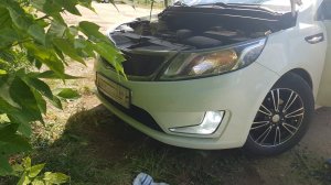 замена ламп противотуманных фар на лампы LED