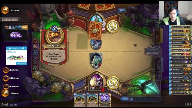 Hearthstone: Kolento plays control priest (#43) смотреть онлайн