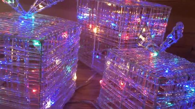 Набор светящихся украшений ЧУДЕСА В КОРОБОЧКАХ, с микро LED, 20_15_10 см, 3 шт AX8106770 и AX8106570