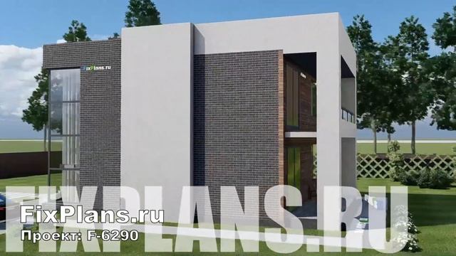 Проект двухэтажного дома F-6290 смотреть онлайн