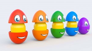 Мультики для детей, яйца с сюрпризами, учим животных и звуки животных, учим цвета на английском