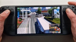 Euro Truck Simulator 2 on Steam Deck OLED with Steam OS 3.6
