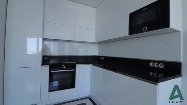 Угловая кухня с фасадами МДФ глянец смотреть онлайн