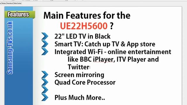 Samsung UE22H5600 - Compare Prices and UE22H5600 Review смотреть онлайн