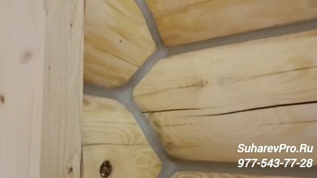 Шлифовка рубленного сруба. Масло Biofa, герметик Biofa смотреть онлайн