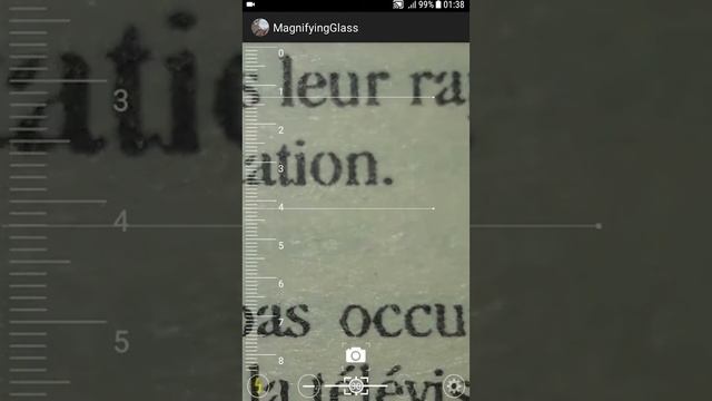 Android Magnifying glass with flashlight and ruler смотреть онлайн