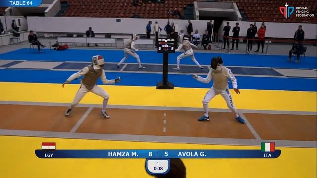 Foil of Saint-Petersburg 2019, T64 Avola (ITA) - Hamza (EGY) смотреть онлайн
