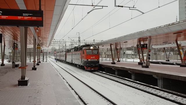 ЧС7-087 с диагностическим комплексом "Спринтер-Интеграл" на ст. "Нижегородская" смотреть онлайн