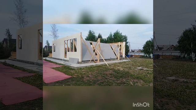 Как одному поднять каркасную стену 11 на 3,5 метра. смотреть онлайн