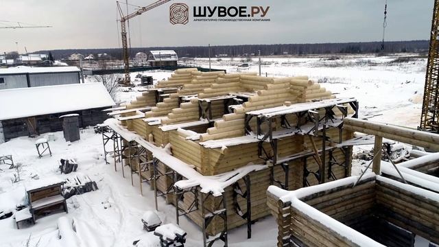 Сруб дома из бревна кругляка готов смотреть онлайн