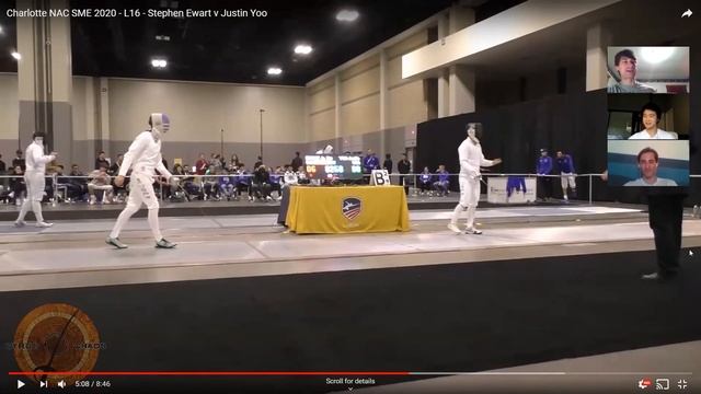 Epee Double Self Analysis with Stephen Ewart and Justin Yoo - Charlotte NAC 2020 смотреть онлайн