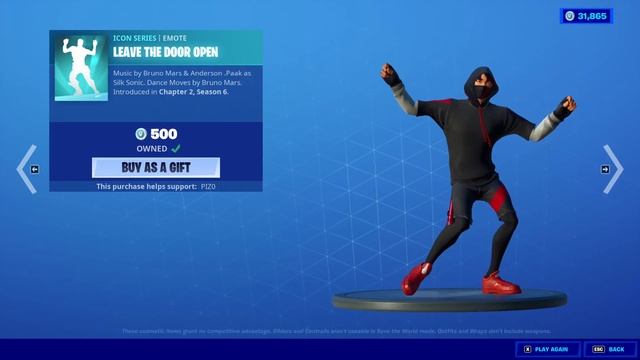 Fortnite LEAVE THE DOOR OPEN Emote Showcase! смотреть онлайн