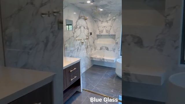 Blue Glass | Shower enclosure | Interior design смотреть онлайн