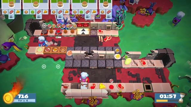 Overcooked 2 [World Record] Lvl 6-5 - 2 players - Score: 1900