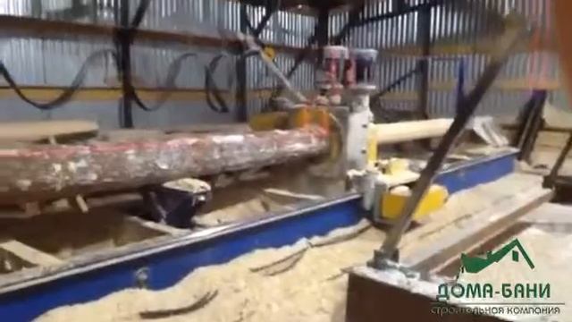 Изготовление оцилиндрованного бревна смотреть онлайн