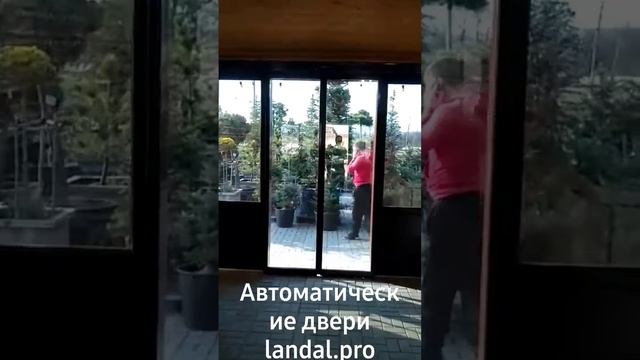 Установили автоматические двери для магазина по продаже растений в г.Воронеж. смотреть онлайн