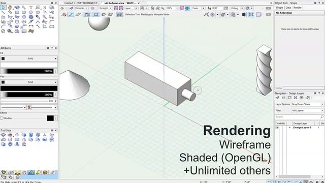 Vectorworks 6： 3D intro Views, Projection, Rendering, Planes смотреть онлайн