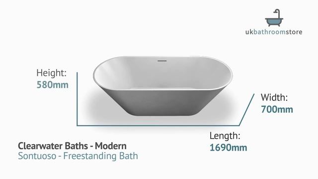 Clearwater Baths - Modern Sontuoso Freestanding Bath - N8E смотреть онлайн