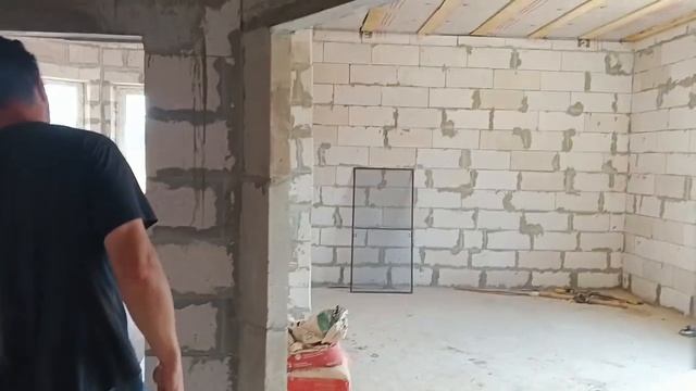 Одноэтажный дом из газобетона. Калужская обл. смотреть онлайн