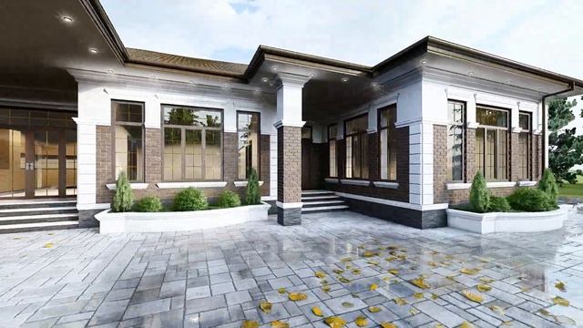 Шикарный одноэтажный дом. смотреть онлайн