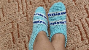 Тапочки, следки, носочки для снегурочки крючком