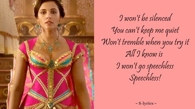 Speechless - Naomi Scott (Lyrics) смотреть онлайн