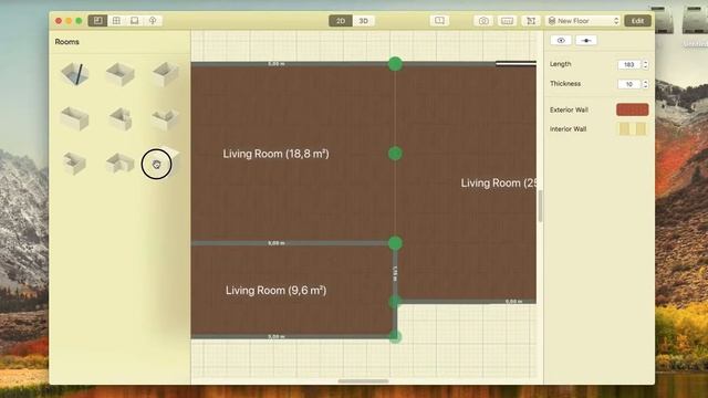 Planner 5D MAC App Separate Wall смотреть онлайн