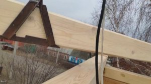 Укладка бруса одной рукой! Самодельный кран!