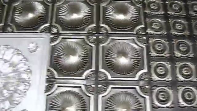 Faux Tin Antique Silver Ceiling Tiles DIY project, Install your self Tile Ideas смотреть онлайн