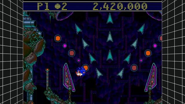 Соник вертится в пинболе