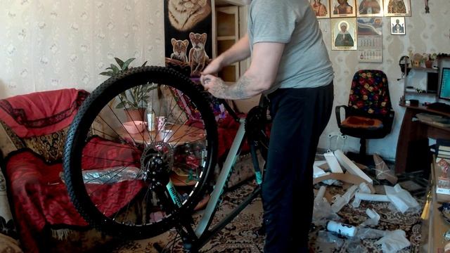 #Велосипед горный. Распаковка. смотреть онлайн