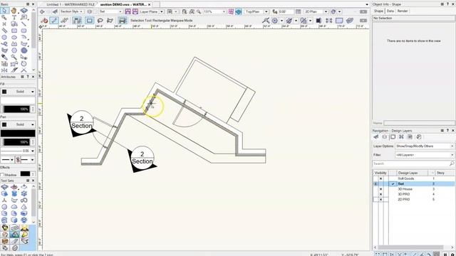 Vectorworks 13, Section Viewport and Clip Cube смотреть онлайн
