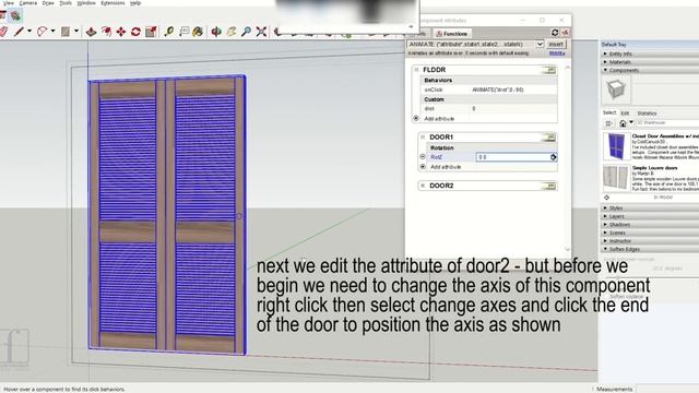 Sketchup Folding Door Tutorial Using Dynamic Component смотреть онлайн