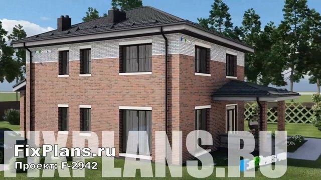 Проект двухэтажного дома F-2942 смотреть онлайн