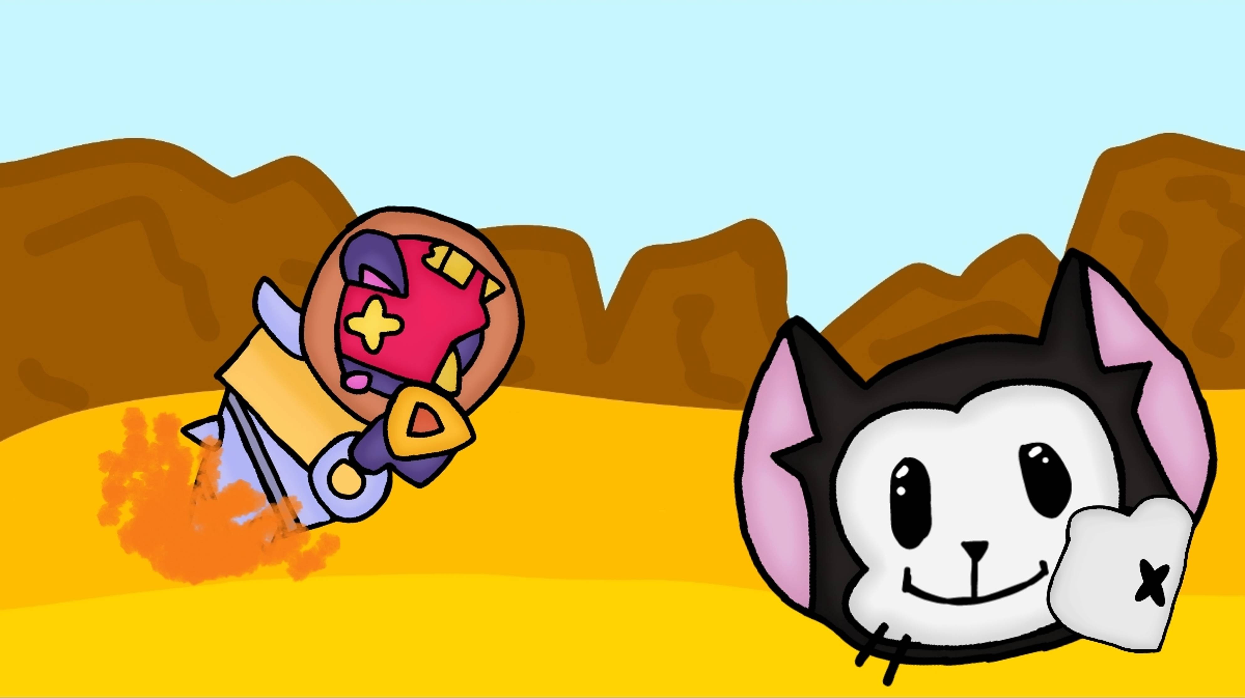 Moe VS Kit #animation #brawlstars