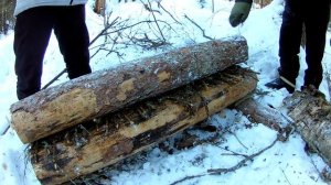 «Нодья» из 3-х брёвен 11.03.21