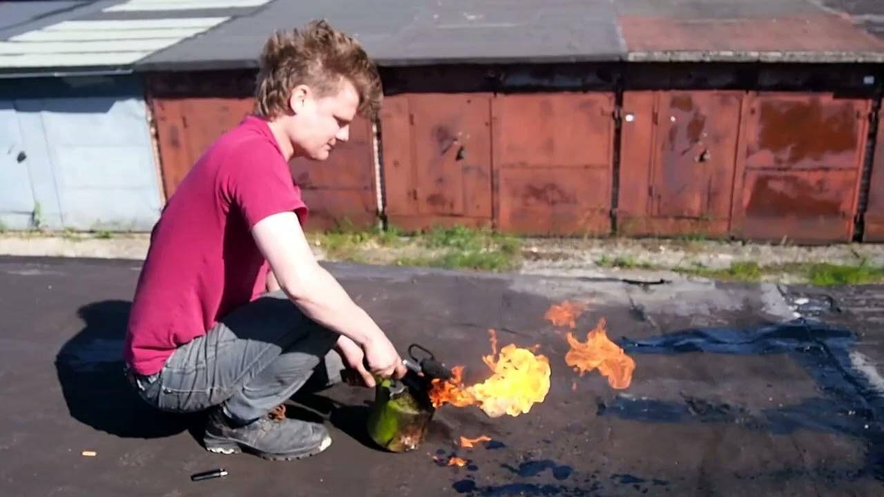 Ремонт крыши по-быстрому. Наплавляем Технониколь.