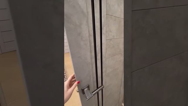 Межкомнатная дверь Q36 (стекло), Бетон серый смотреть онлайн