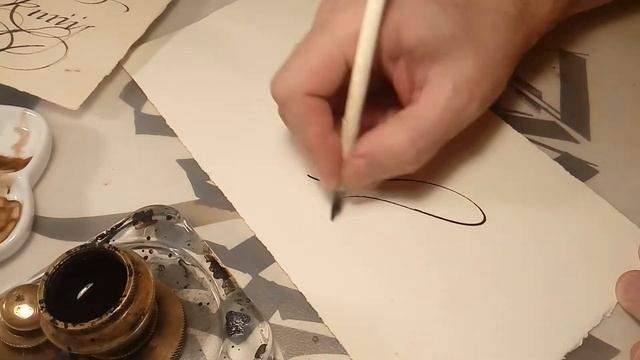 Техника работы гусинным пером смотреть онлайн