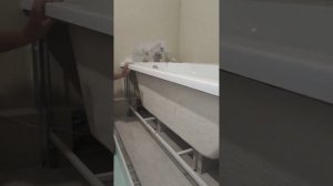 монтаж короба для парящей ванны