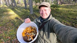 Грибы в октябре. По дороге в Выборг заехал в лес.