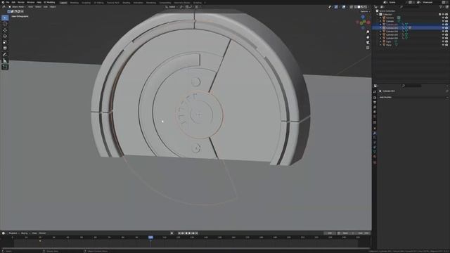 Creating an Animate Scifi Door in Blender Timelapse смотреть онлайн