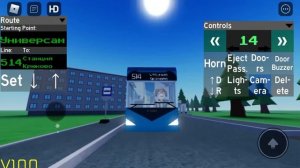 Поездка на электробусе с гормошкой по маршруту 514 в роблокс.