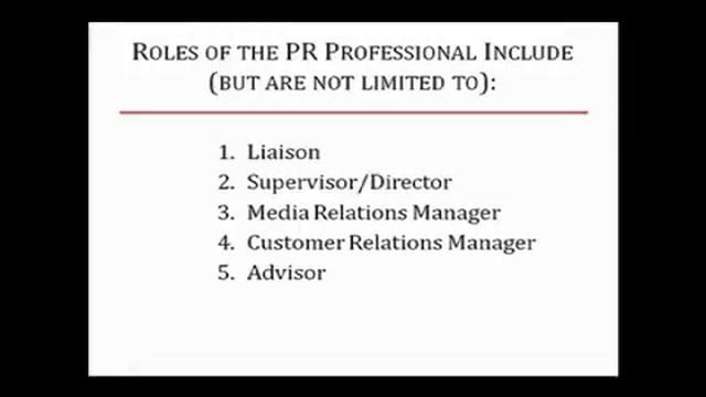 The 5 Roles Of The Public Relations Professional