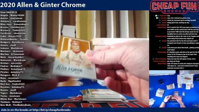 2020 Topps Allen & Ginter Chrome Case 6 смотреть онлайн