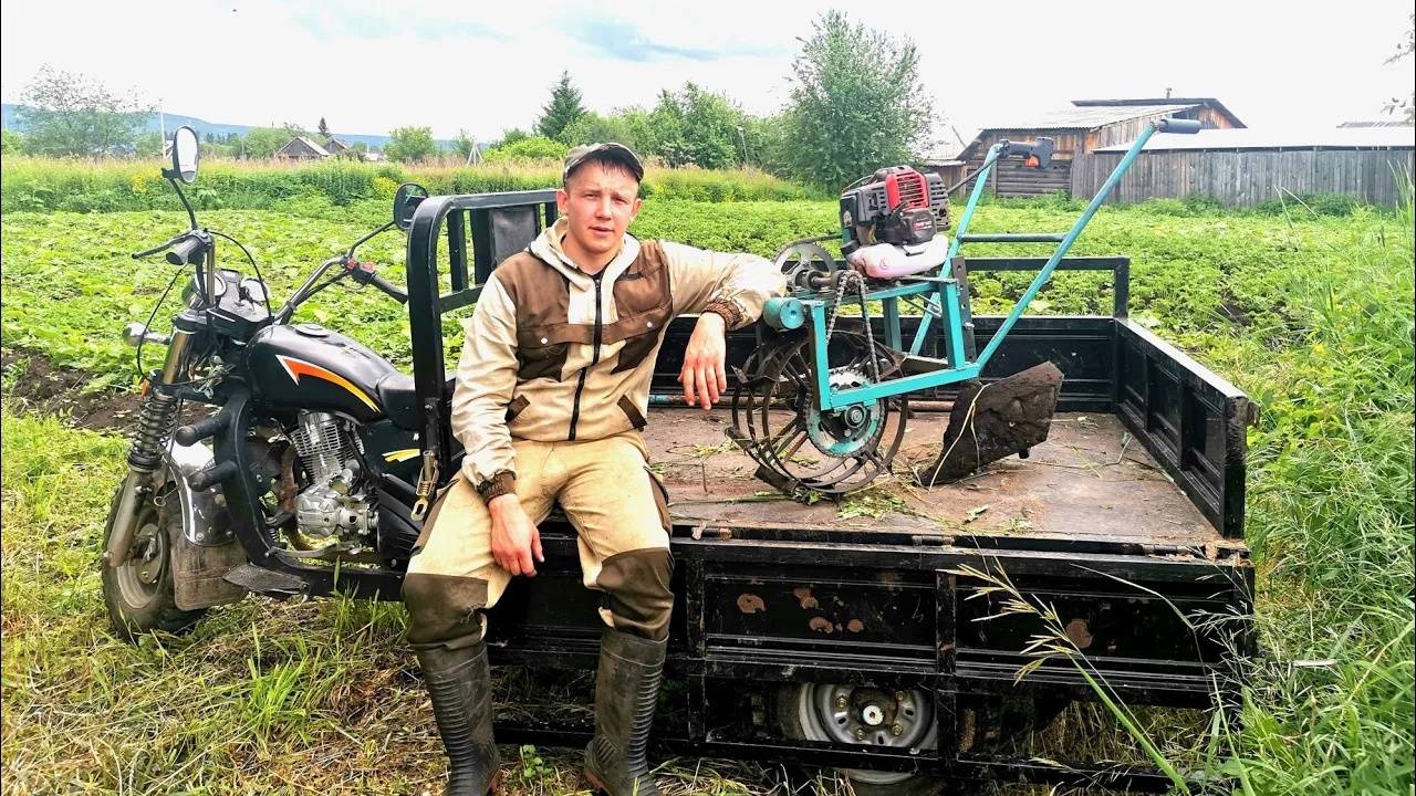 СОБРАЛИ ЧУДО-ОКУЧНИК ИЗ МОТОКОСЫ. 10 СОТОК ЗА 15 МИНУТ. смотреть онлайн