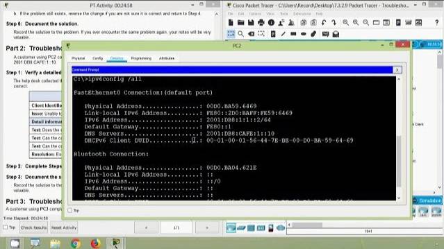 Packet Tracer - Troubleshooting IPv4 and IPv6 Addressing смотреть онлайн