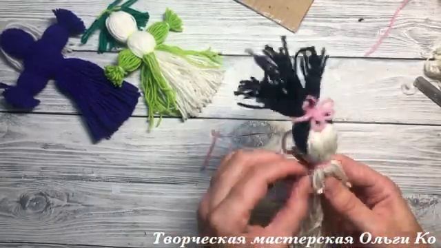 МК (как сделать куколку из ниток) для МК музыкальный ангелок (вар2) смотреть онлайн